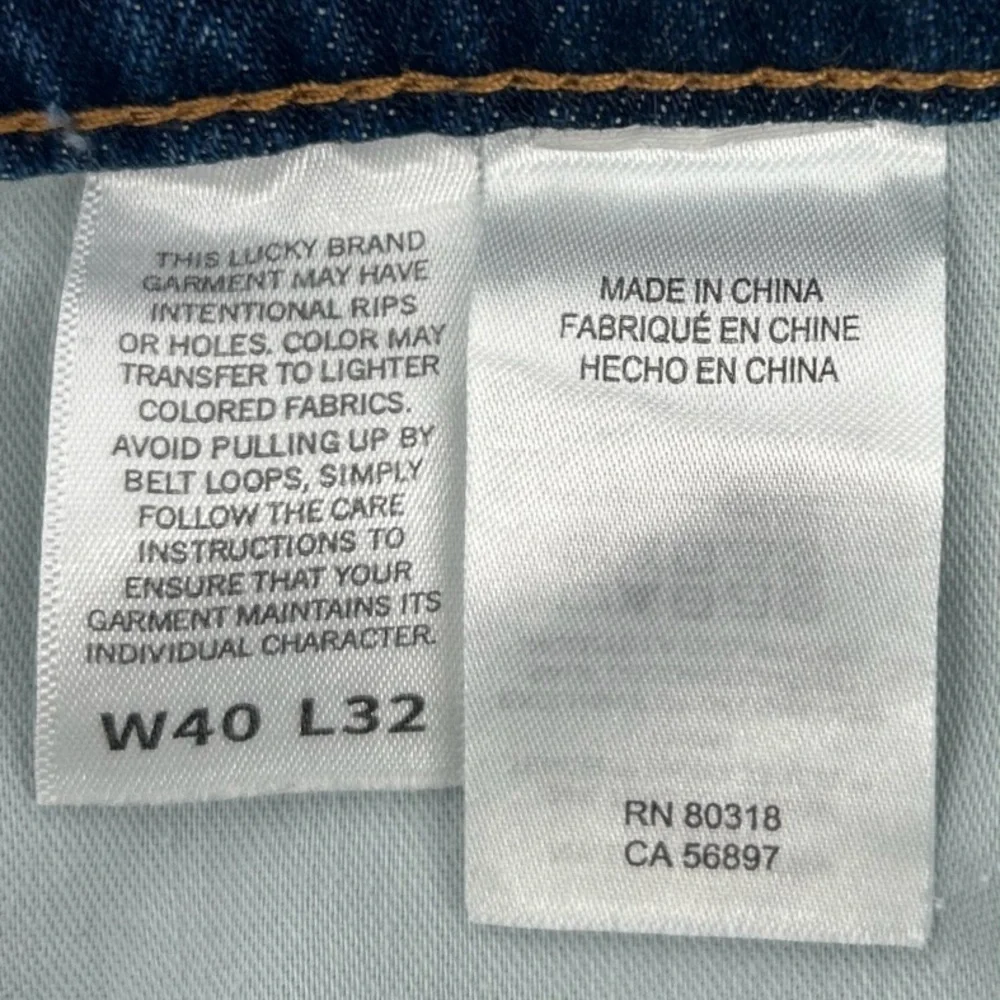 Lucky Brand 121 Jeans Men’s 40/32 Blue Slim Straight Outdoors Workwear Casual
